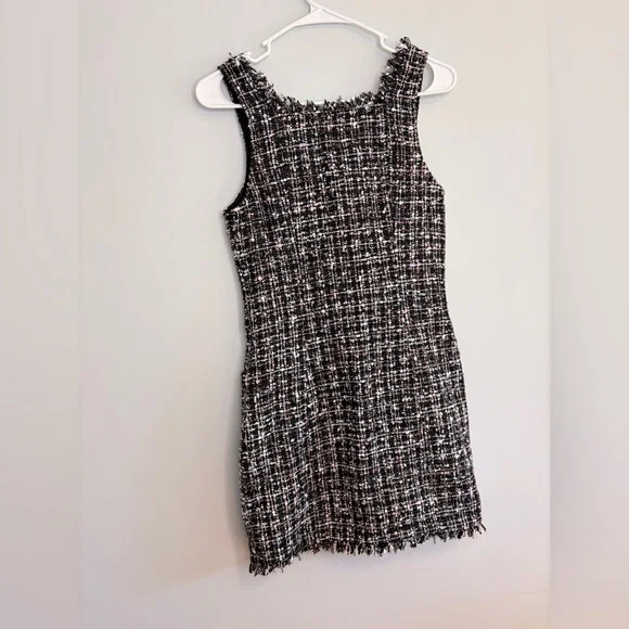 MAJORELLE Bia Black Tweed Mini Dress NWT Revolve XS - Picture 8 of 10